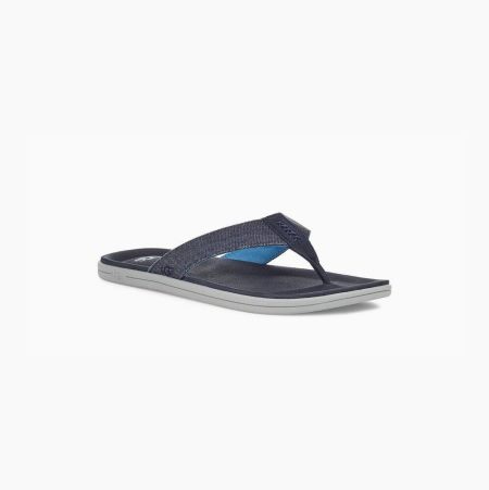 UGG Brookside Canvas - Flip Flops Herre - Mørke Blå (NO-F557)